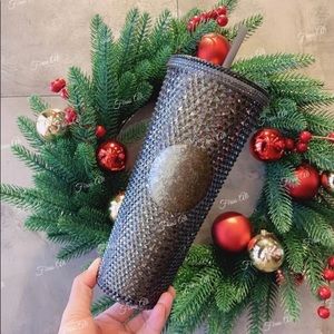 Starbucks China unicorn glitter black grey tumbler